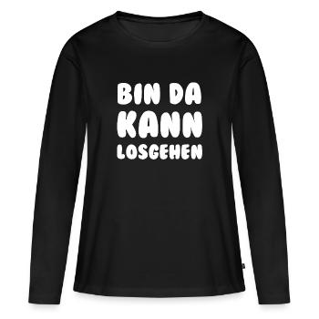 Am Da Can Go énoncent chemise Funny Fun - T-shirt manches longues Premium bio Femme - noir - Devant - Julia (174cm)