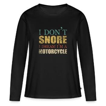 Je suis un cadeau de ronflement de moto - T-shirt manches longues Premium bio Femme - noir - Devant - Julia (174cm)