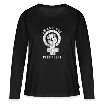 Feminist Shirt Women Power Women's Rights Shirt - Women's Premium Organic Long Sleeve Shirt - black - Front - Julia (174cm)