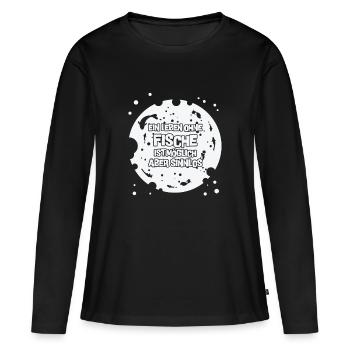 Teich und Aquarium Shirt Geschenk - Frauen Premium Bio Langarmshirt - Schwarz - Vorne - Julia (174cm)