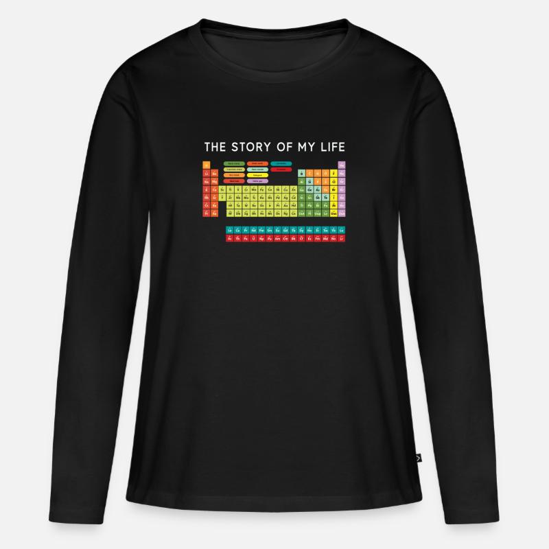 Chemiker Elemente Wissenschaft Cool Spaß Geschenk - Frauen Premium Bio Langarmshirt - Schwarz