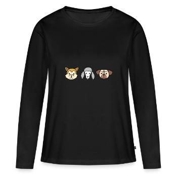 Dog dog lover pet dog owner gift - Women's Premium Organic Long Sleeve Shirt - black - Front - Julia (174cm)