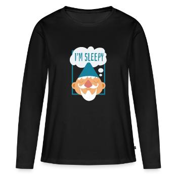 Sort cadeau lutin nain fantaisie conte de fées enfant - T-shirt manches longues Premium bio Femme - noir - Devant - Julia (174cm)