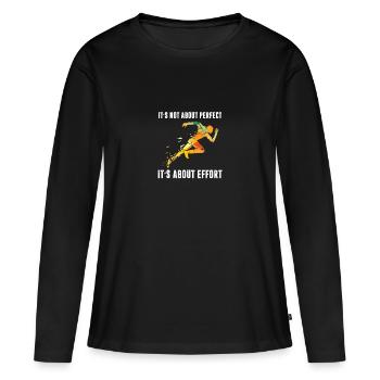 Rennen - Frauen Premium Bio Langarmshirt - Schwarz - Vorne - Julia (174cm)