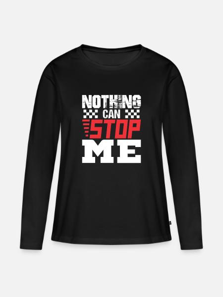 Rennfahrer - Frauen Premium Bio Langarmshirt - Schwarz