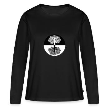 Feel nature - Feel the Nature - Women's Premium Organic Long Sleeve Shirt - black - Front - Julia (174cm)
