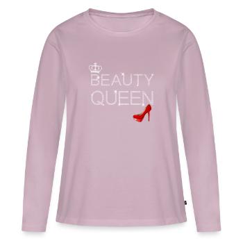 Beauty Queen Diamonds Heels Birthday Gift - Women's Premium Organic Long Sleeve Shirt - dusky pink - Front - Julia (174cm)