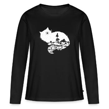 Fairytale cat - Women's Premium Organic Long Sleeve Shirt - black - Front - Julia (174cm)