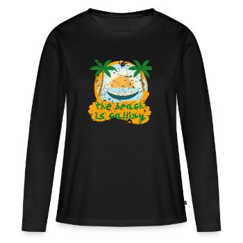 Dire d'été - T-shirt manches longues Premium bio Femme - noir - Devant - Julia (174cm)