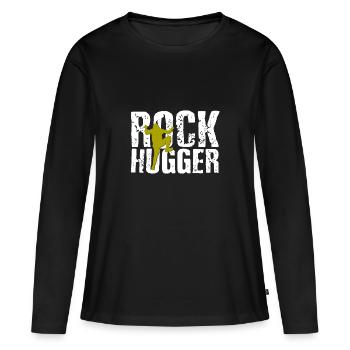 montée - T-shirt manches longues Premium bio Femme - noir - Devant - Julia (174cm)