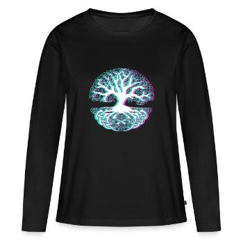 arbre - T-shirt manches longues Premium bio Femme - noir - Devant - Julia (174cm)