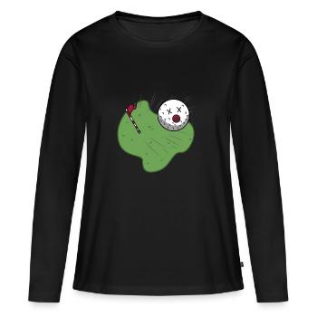 Golf - Balle de golf Trou-en-un - T-shirt manches longues Premium bio Femme - noir - Devant - Julia (174cm)