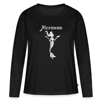 Sirène cadeau sirène sirène vierge - T-shirt manches longues Premium bio Femme - noir - Devant - Julia (174cm)