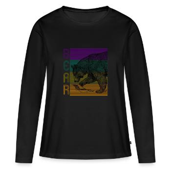 porter - T-shirt manches longues Premium bio Femme - noir - Devant - Julia (174cm)