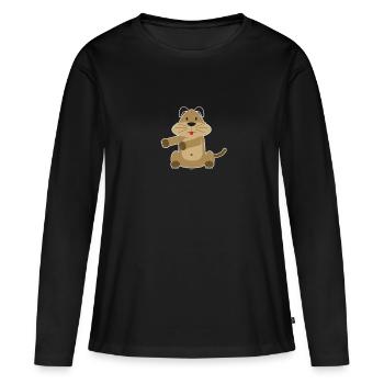 Floss Dance Move Hund - Frauen Premium Bio Langarmshirt - Schwarz - Vorne - Julia (174cm)