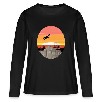 Feel nature - Feel the Nature - Women's Premium Organic Long Sleeve Shirt - black - Front - Julia (174cm)