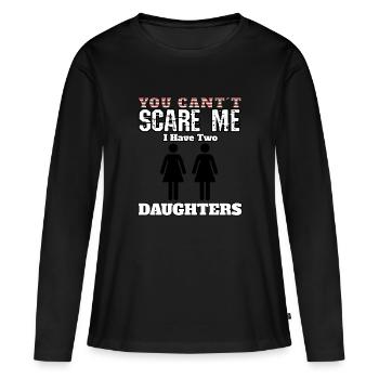 Fille de filles effrayée - T-shirt manches longues Premium bio Femme - noir - Devant - Julia (174cm)