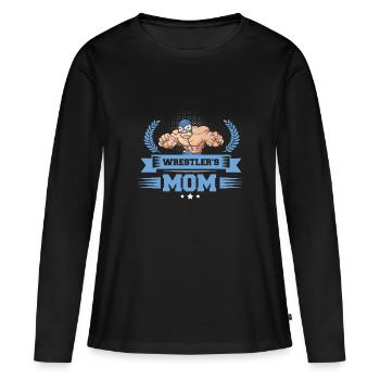 Wrestler's Mom - Women's Premium Organic Long Sleeve Shirt - black - Front - Julia (174cm)