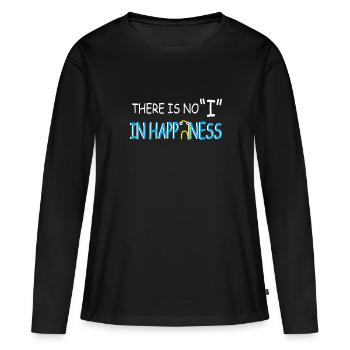 Il n'y a pas de "je" dans le bonheur - T-shirt manches longues Premium bio Femme - noir - Devant - Julia (174cm)