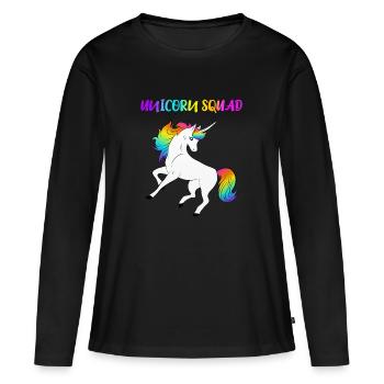 Unicorn Squad - Frauen Premium Bio Langarmshirt - Schwarz - Vorne - Julia (174cm)