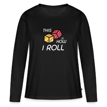 RPG Dice RPG jeu de société Nerd cadeau - T-shirt manches longues Premium bio Femme - noir - Devant - Julia (174cm)