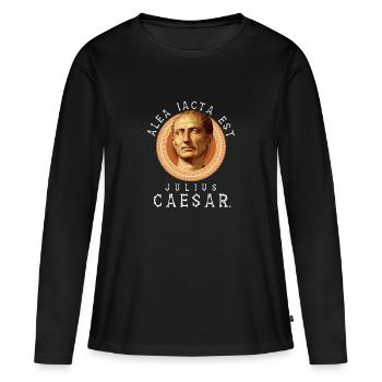 Jules César - T-shirt manches longues Premium bio Femme - noir - Devant - Julia (174cm)
