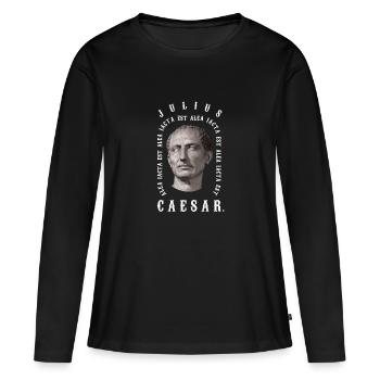 Jules César - T-shirt manches longues Premium bio Femme - noir - Devant - Julia (174cm)