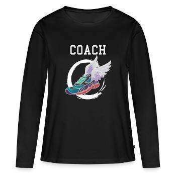 Athlétisme Athlétisme Athlétisme - T-shirt manches longues Premium bio Femme - noir - Devant - Julia (174cm)