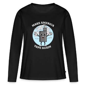 Make America Vape Again - Women's Premium Organic Long Sleeve Shirt - black - Front - Julia (174cm)