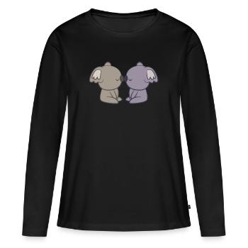 Koala - Koalas - T-shirt Koala - Koala Love - T-shirt manches longues Premium bio Femme - noir - Devant - Julia (174cm)
