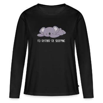 Koala - Koalas - Koala T-Shirt - Dormir - T-shirt manches longues Premium bio Femme - noir - Devant - Julia (174cm)