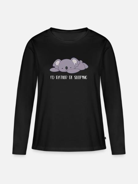 Koala - Koalas - Koala T-Shirt - Sleeping - Women's Premium Organic Long Sleeve Shirt - black