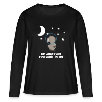 Koala - Koalas - Koala T-Shirt - Soyez vous - T-shirt manches longues Premium bio Femme - noir - Devant - Julia (174cm)