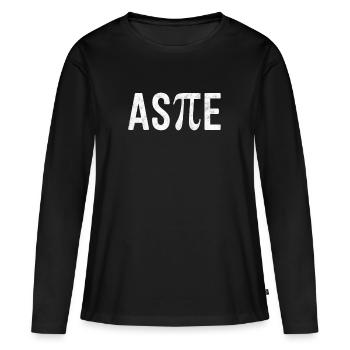 Asperger syndrome autisme "Aspie" Pi cadeau - T-shirt manches longues Premium bio Femme - noir - Devant - Julia (174cm)