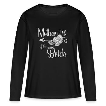 Mother Of The Bride Geschenk Mutter der Braut - Frauen Premium Bio Langarmshirt - Schwarz - Vorne - Julia (174cm)
