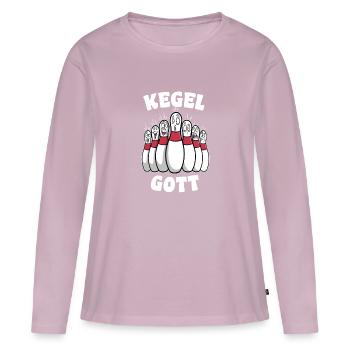 Kegel Gott - Frauen Premium Bio Langarmshirt - Altrosa - Vorne - Julia (174cm)