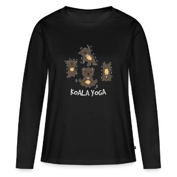 Koala - Frauen Premium Bio Langarmshirt - Schwarz - Vorne - Julia (174cm)