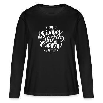 Chanteur chanteur chant musique de chant cadeau - T-shirt manches longues Premium bio Femme - noir - Devant - Julia (174cm)