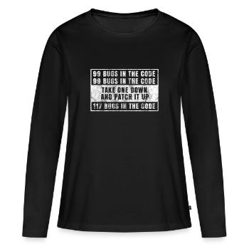 Programmer Shirt Programming Sayings Nerd - Women's Premium Organic Long Sleeve Shirt - black - Front - Julia (174cm)