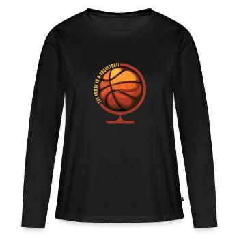 Basketball Globe Terre Streetball Rebond Dunking - T-shirt manches longues Premium bio Femme - noir - Devant - Julia (174cm)