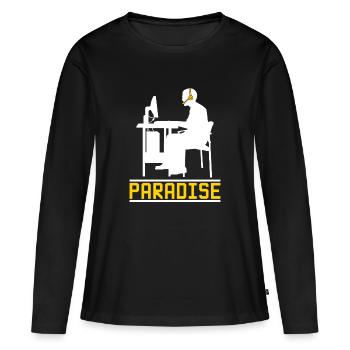 Gamer Gaming Clan joueur de jeu - T-shirt manches longues Premium bio Femme - noir - Devant - Julia (174cm)