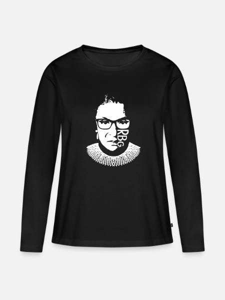 Divertido Ruth Bader Ginsberg - Ekologisk långärmad premium-T-shirt dam - svart