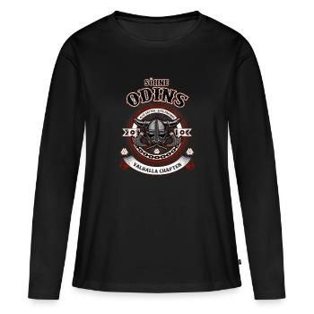 Odin Thor Vikings Wikinger Geschenk Germane - Frauen Premium Bio Langarmshirt - Schwarz - Vorne - Julia (174cm)