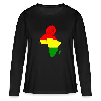 reggae - T-shirt manches longues Premium bio Femme - noir - Devant - Julia (174cm)