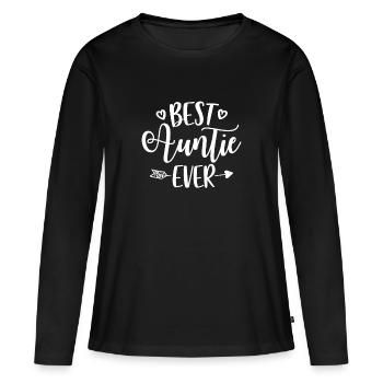 La meilleure tante jamais - la meilleure et la plus chère tante de la Wel - T-shirt manches longues Premium bio Femme - noir - Devant - Julia (174cm)
