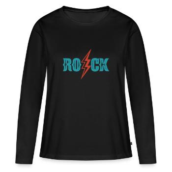 Rock music - Women's Premium Organic Long Sleeve Shirt - black - Front - Julia (174cm)