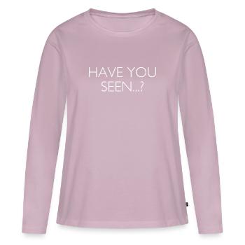 STATEMENT - SERIENFAN - Frauen Premium Bio Langarmshirt - Altrosa - Vorne - Julia (174cm)