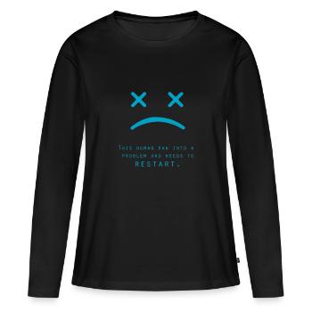 Computer - Frauen Premium Bio Langarmshirt - Schwarz - Vorne - Julia (174cm)