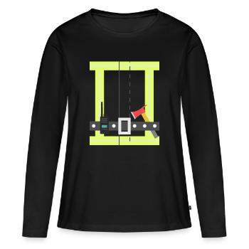 Pompier pompier uniforme enfants carnaval - T-shirt manches longues Premium bio Femme - noir - Devant - Julia (174cm)