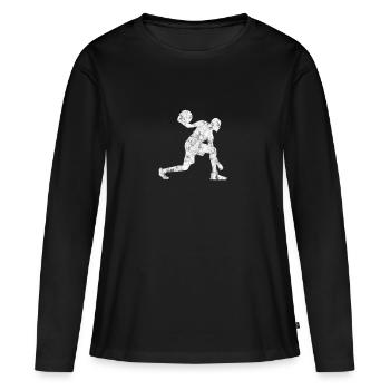 Basketball basketball player - Women's Premium Organic Long Sleeve Shirt - black - Front - Julia (174cm)
